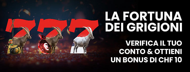 10 CHF di bonus di verifica!