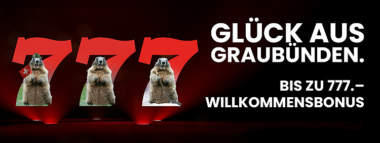100% Bonus bis zu CHF 777!