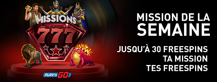 Mission de la semaine : jusqu’à 30 Free Spins